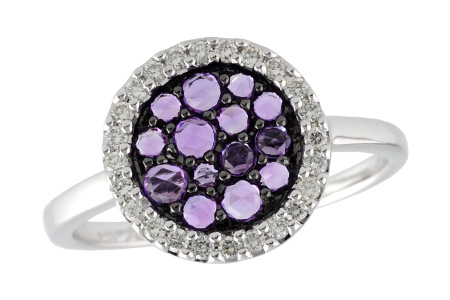 A223-67331: LDS RG .31 ROSE CUT AMY .48 TGW