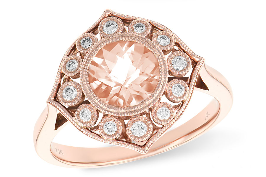 A224-58204: LDS RG .90 MORGANITE 1.05 TW