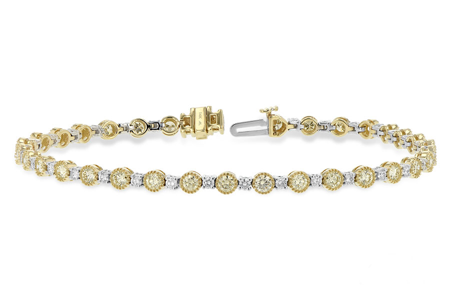A224-62740: BRACELET 2.22 YELLOW DIA 3.04 TW
