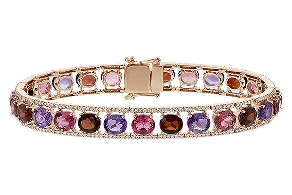 A225-47295: BRACELET 14.94 SEMI PREC (AMY,GT,PT) 15.95 TGW