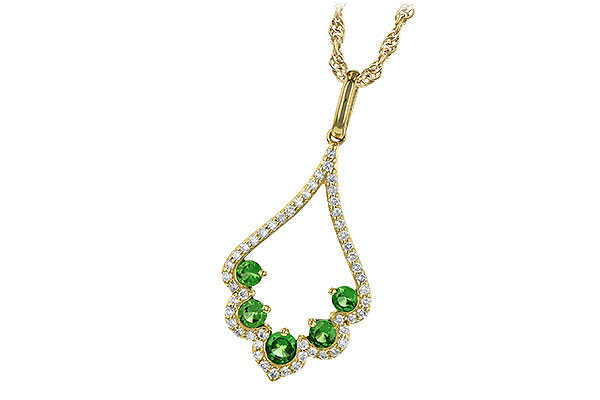 A226-36395: NECK .34 GREEN GARNET .53 TGW