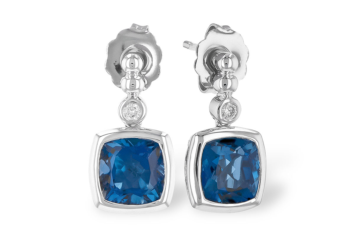 A309-09104: EARR 1.78 LONDON BLUE TOPAZ 1.82 TGW