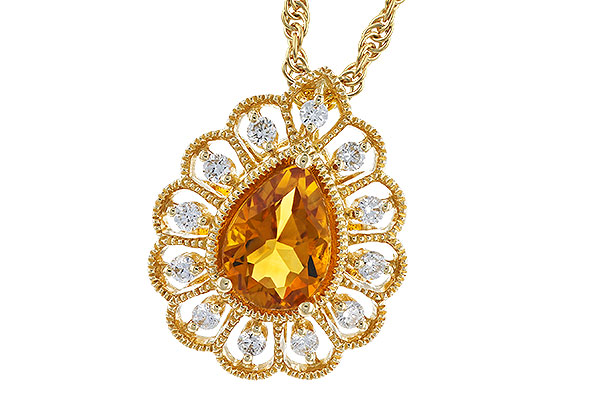 A310-02804: NECKLACE .62 CITRINE .75 TGW (7x5MM CIT)