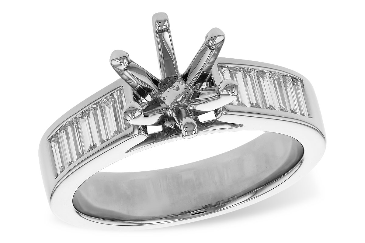 A310-90968: LDS SEMI DIA RG .50 TW BAGUETTES