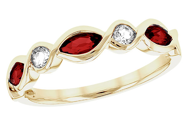 A310-91859: LDS RG .52 TW GARNET .64 TGW