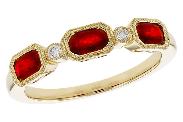 A310-92768: LDS WED RG .72 RUBY .77 TGW (4x3MM RUBY)