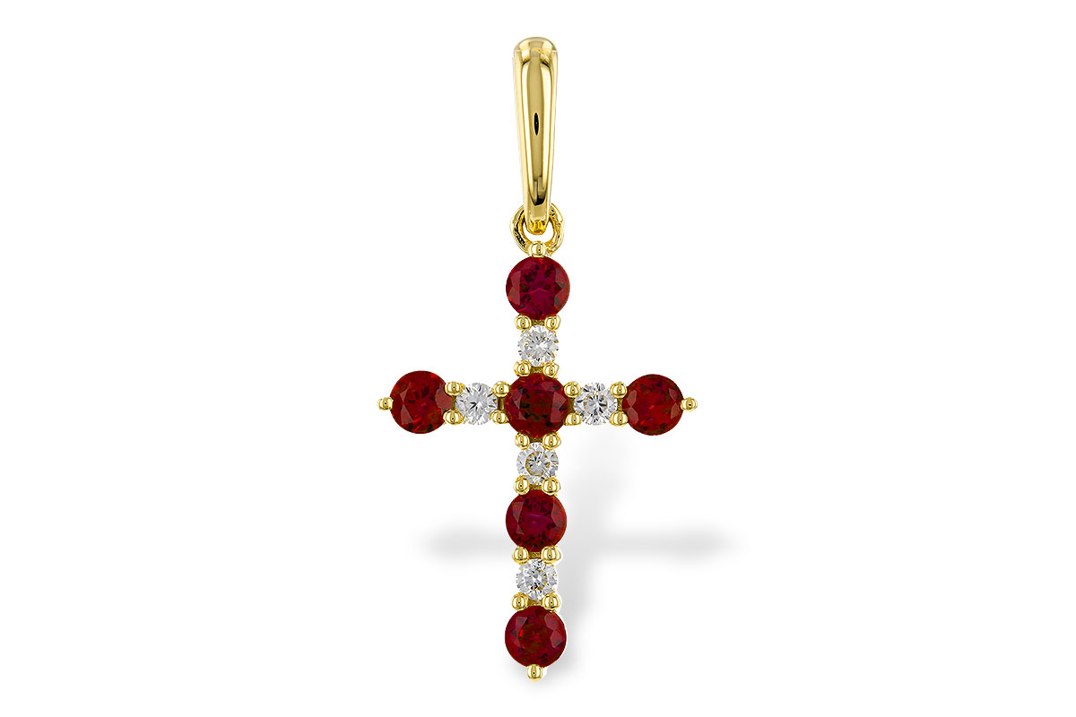 A310-92786: PENDANT .34 TW RUBY .42 TGW