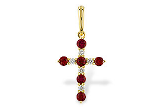 A310-92786: PENDANT .34 TW RUBY .42 TGW