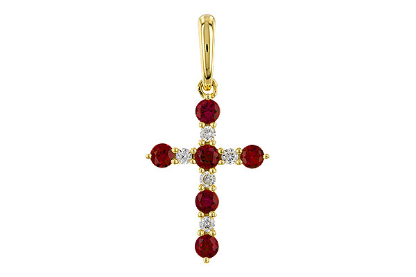 A310-92786: PENDANT .34 TW RUBY .42 TGW