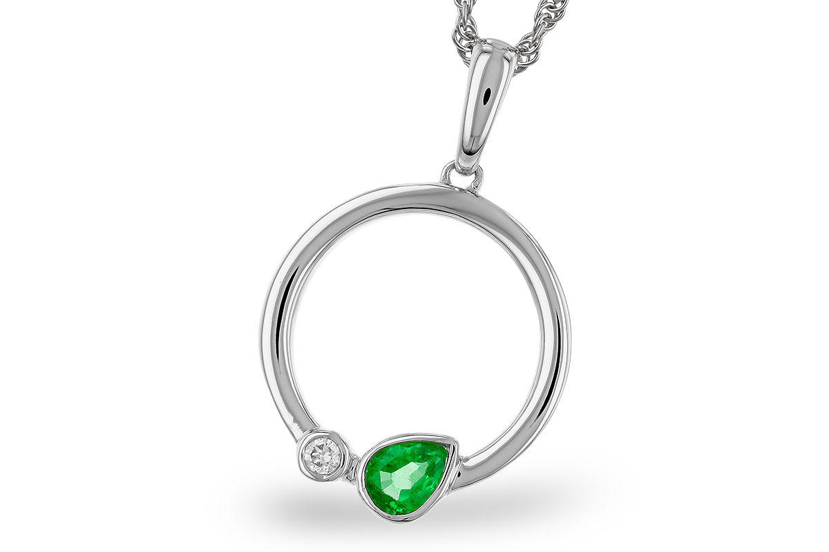A310-92795: NECKLACE .20 EMERALD .22 TGW