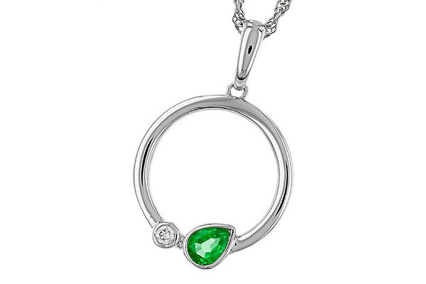 A310-92795: NECKLACE .20 EMERALD .22 TGW