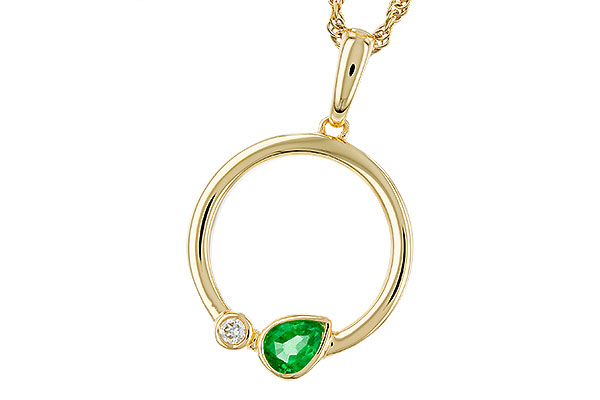 A310-92795: NECKLACE .20 EMERALD .22 TGW