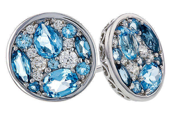 A310-94577: EARRINGS 1.02 TW BLUE TOPAZ 1.18 TGW