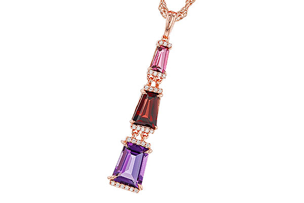 A310-94586: NECKLACE 2.32 SEMI-PREC (PT,GT,AMY) 2.37 TGW