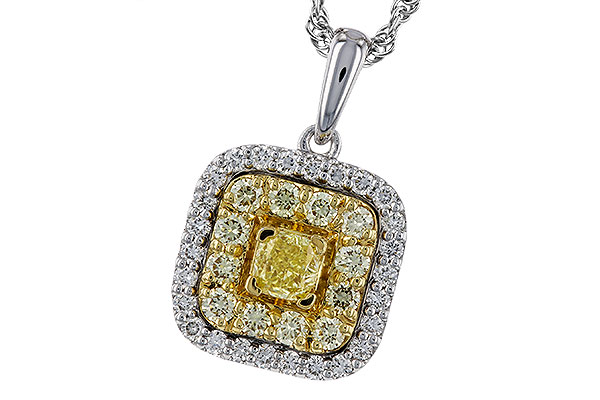 A310-94595: NECK .23 FANCY YELLOW DIAMONDS .65 TW