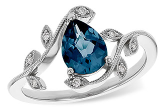 A310-94604: LDS RG 1.20 LONDON BLUE TOPAZ 1.26 TGW (8x6MM LBT)