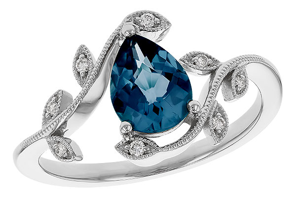 A310-94604: LDS RG 1.20 LONDON BLUE TOPAZ 1.26 TGW (8x6MM LBT)