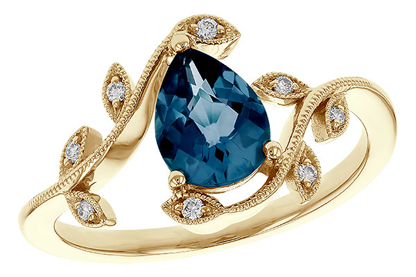 A310-94604: LDS RG 1.20 LONDON BLUE TOPAZ 1.26 TGW (8x6MM LBT)