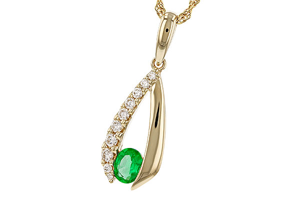 A310-96368: NECKLACE .28 EMERALD .45 TGW (5x4 EMER)