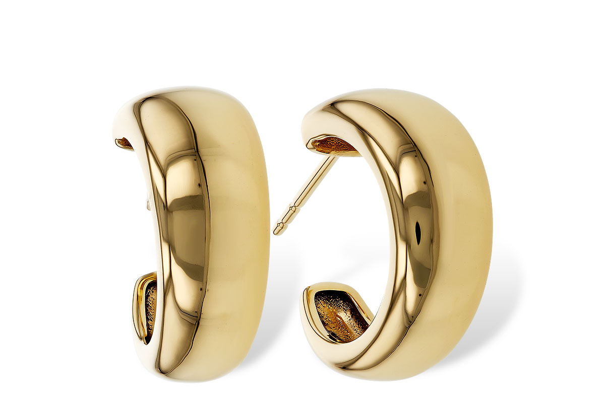 A310-98204: GOLD EARRINGS (16MM)