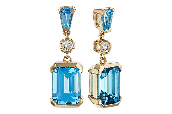 A310-98240: EARRINGS 2.37 TW BLUE TOPAZ 2.44 TGW