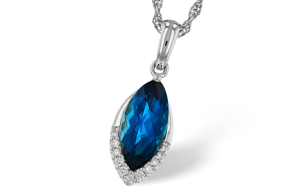 A310-98268: NECK 2.14 LONDON BLUE TOPAZ 2.20 TGW (12x6MM MQ)