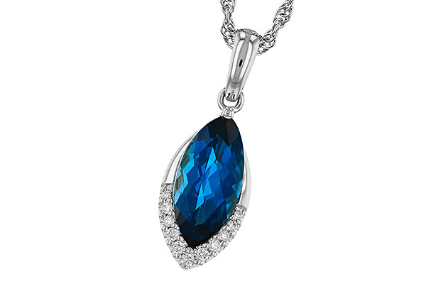 A310-98268: NECK 2.14 LONDON BLUE TOPAZ 2.20 TGW (12x6MM MQ)