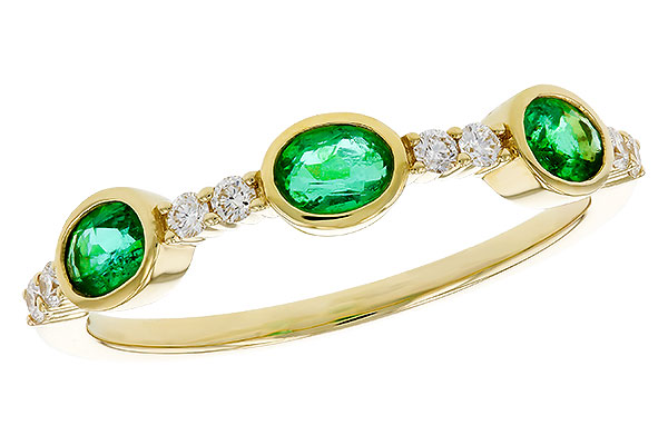 A310-99095: LDS WEDDING RG .46 TW EMERALD .58 TGW