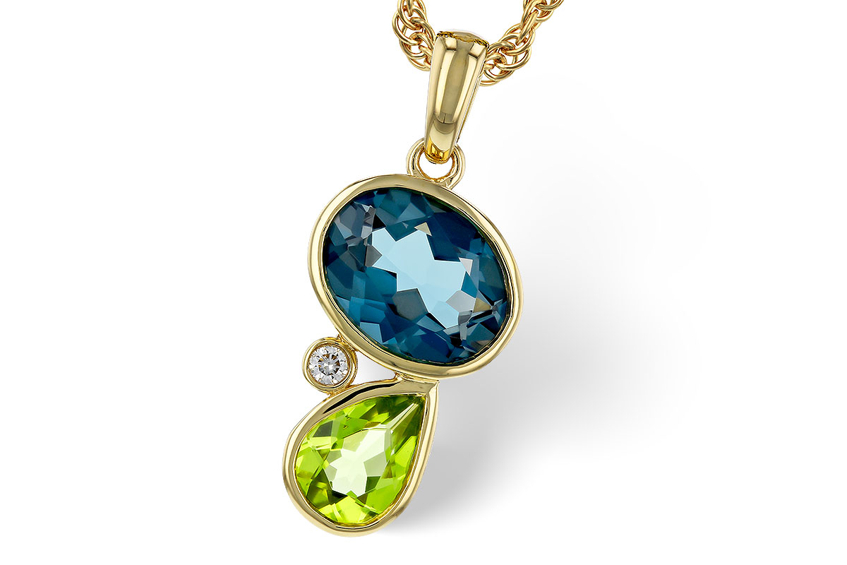 A310-99131: NECKLACE 2.43 SEMI-PREC (PER,LBT) 2.45 TGW
