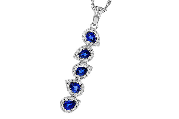 A310-99177: NECKLACE .95 TW SAPPHIRE 1.19 TGW