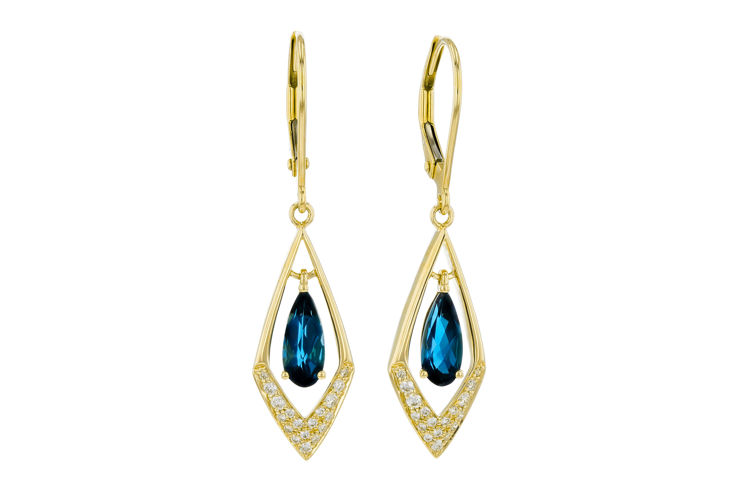 A311-83659: EARR 1.07 TW LONDON BLUE TOPAZ 1.22 TGW