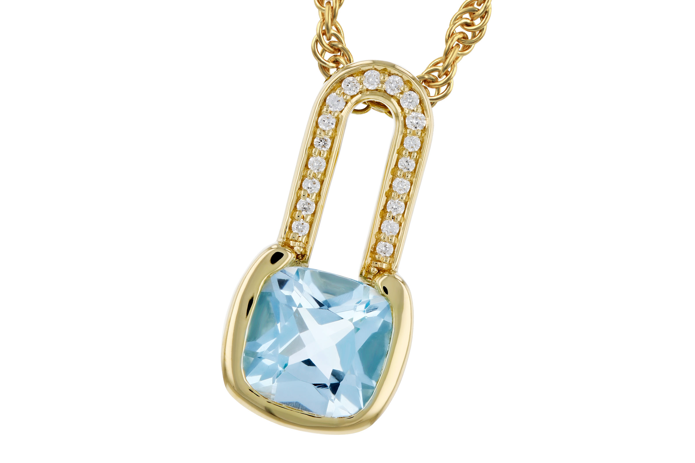 A311-84559: NECKLACE .91 SKY BLUE TOPAZ .95 TGW (6MM BT)