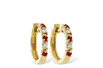 B037-30022: EARRINGS .17 RUBY .26 TGW