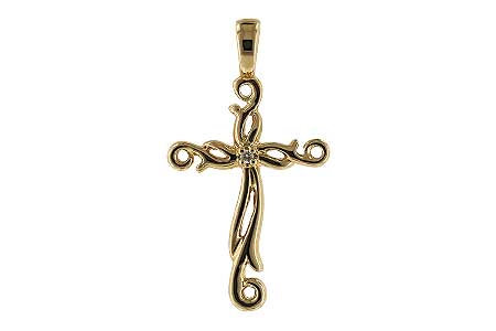 B042-76404: CROSS PENDANT .01 BR