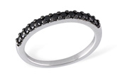 B221-84613: LDS WED RG .29 BLK DIAS TW