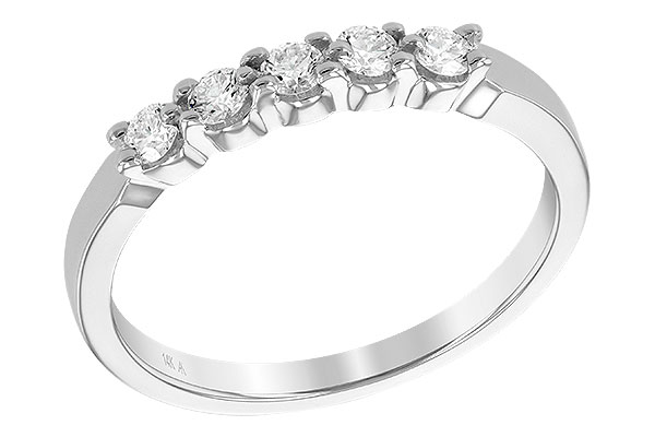 B221-85468: LDS DIA WED RG .25 TW (5 STONES)