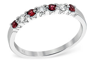 B221-89131: LDS WED RG .18 RUBY .28 TGW