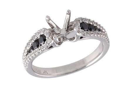 B221-89149: LDS SEMI .25 BLK DIAS .60 TW
