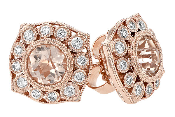 B224-58204: EARR .75 MORGANITE .98 TGW