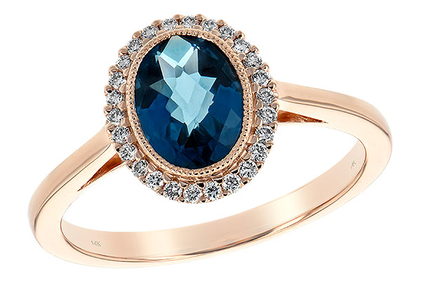 B225-46386: LDS RG 1.27 LONDON BLUE TOPAZ 1.42 TGW