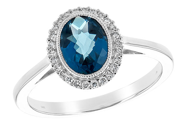 B225-46386: LDS RG 1.27 LONDON BLUE TOPAZ 1.42 TGW