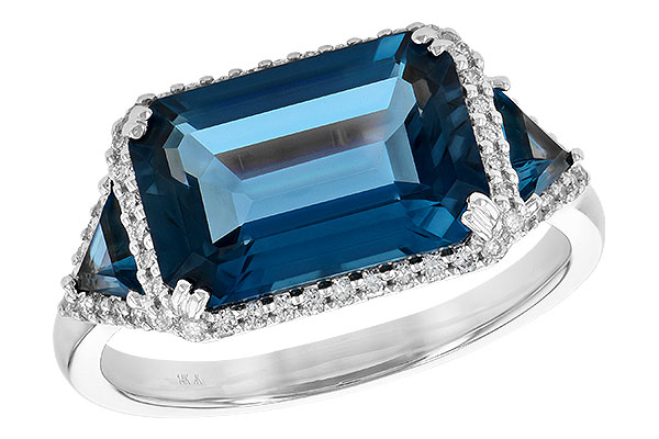 B226-38222: LDS RG 4.60 TW LONDON BLUE TOPAZ 4.82 TGW (12x8MM)