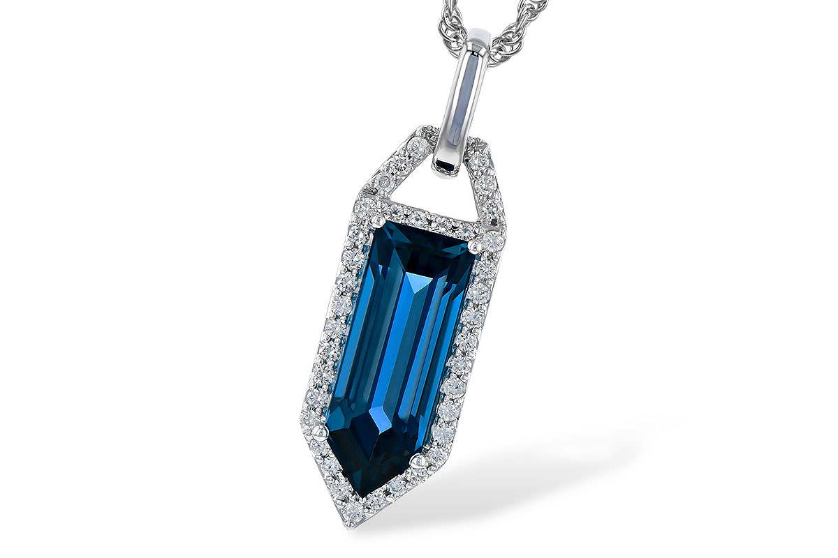 B309-10913: NECK 2.95 LONDON BLUE TOPAZ 3.12 TGW