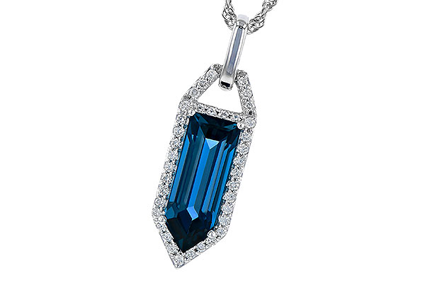 B309-10913: NECK 2.95 LONDON BLUE TOPAZ 3.12 TGW