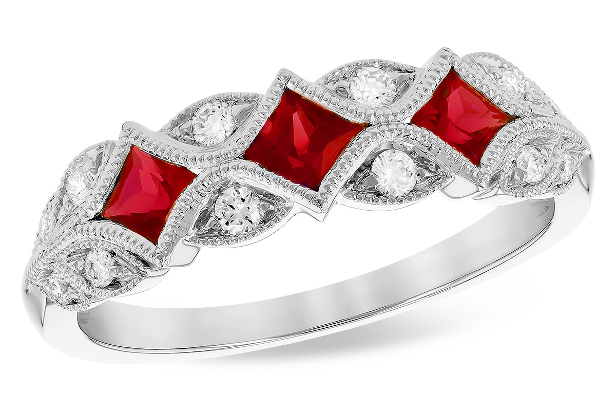 B309-11886: LDS WED RG .55 TW RUBY .70 TGW