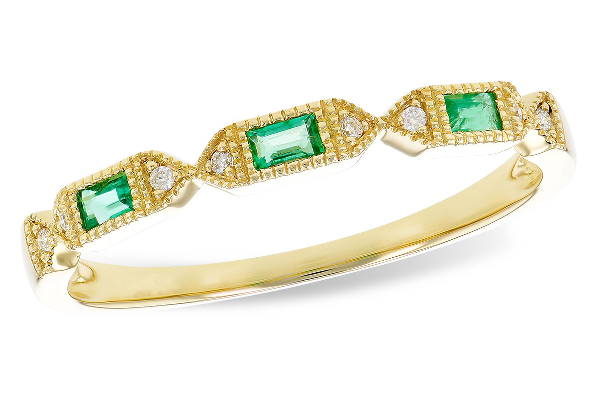 B310-00022: LDS WED RG .10 EMERALD .12 TGW
