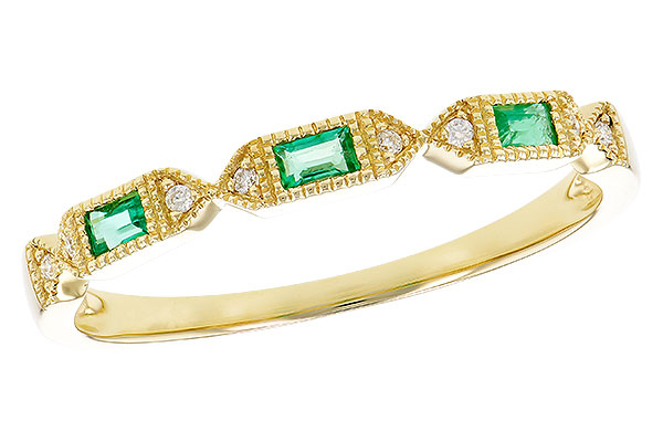 B310-00022: LDS WED RG .10 EMERALD .12 TGW