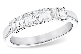 B310-00995: LDS DIA WED RG .97 TW (7 EMERALD CUTS)