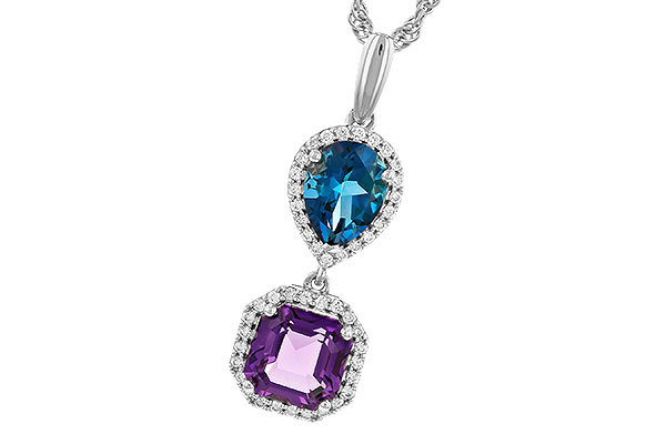 B310-04577: NECKLACE 2.50 SEMI-PREC (AMY,LBT) 2.66 TGW