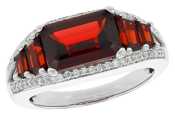 B310-04586: LDS RG 4.20 TW GARNET 4.45 TGW